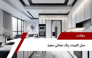 مدل کابینت رنگ مشکی سفید